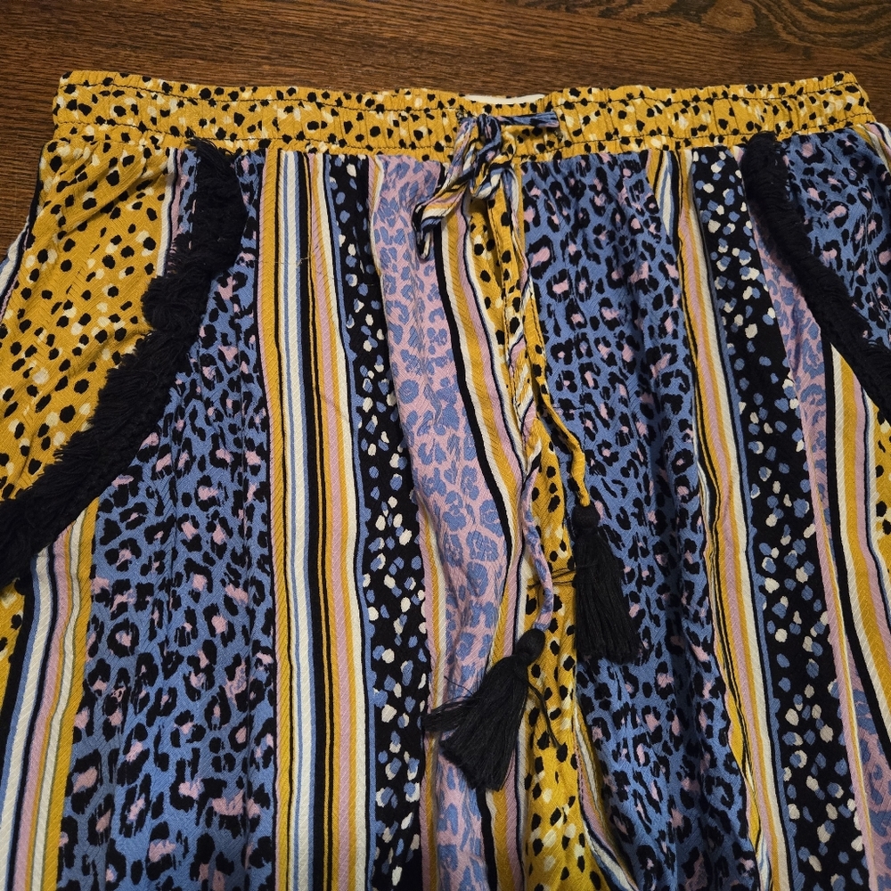 Peter Alexander Striped and Leopard Print PJ Pants Size M